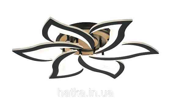 Люстра стельова світлодіодна VALESO 3310/6 чорний + дерево Київ