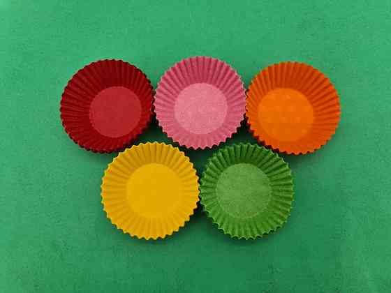 Тартолетка для кексів "Кругла мікс"D30 H9,5 (100шт)/3а/ (1 уп.) Харків