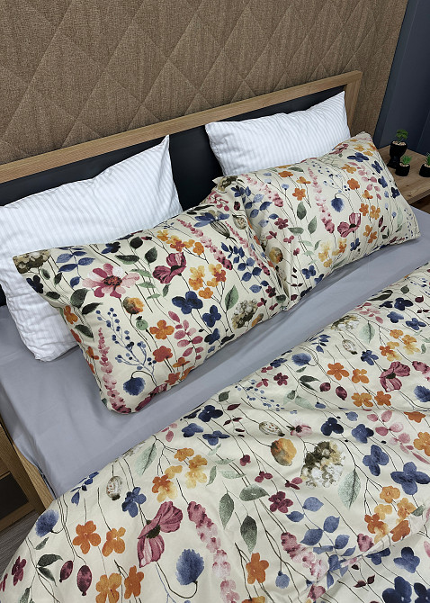 Комплект постельного белья, Decorator Bloomy Евро 200х215 с цветочным принтом (88-020) Киев - изображение 6