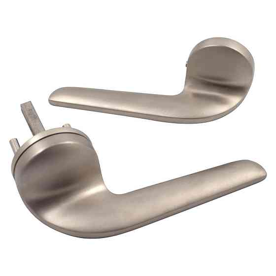 Дверна ручка на розеті M&T Down 147254 SNi-grindedi нікель матовий брошований R ф/з Київ