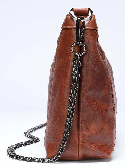 Сумка женская кожаная на одно отделение Vintage 20052 Коричневая Киев - изображение 3