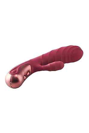 Двойной вибратор рельефный Dream Toys Dinky Duo Vibrator Jimmy K, бордовый Sex Aura Киев
