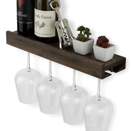 Полиця для келихів "Кіренс" мокко Миколаїв - фото 1