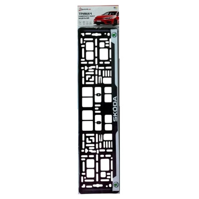 Рамка номерного знака Poputchik Skoda (24-115-IS) Вінниця - фото 4