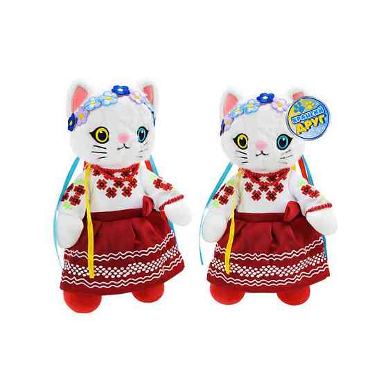 Дитяча м'яка іграшка "Кішка україночка" PL8242ua традиційна сукня, 31 см Вінниця