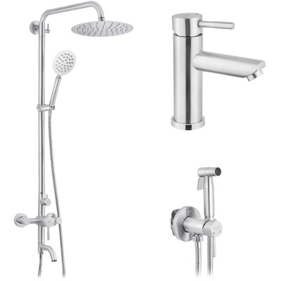 Душовий гарнітур Kroner Edelstahl Klassisch-ESG063 + змішувач Edelstahl Klassisch-ESG010 + змішувач Edelstahl Klassisch (CVS30192) Вінниця - фото 1