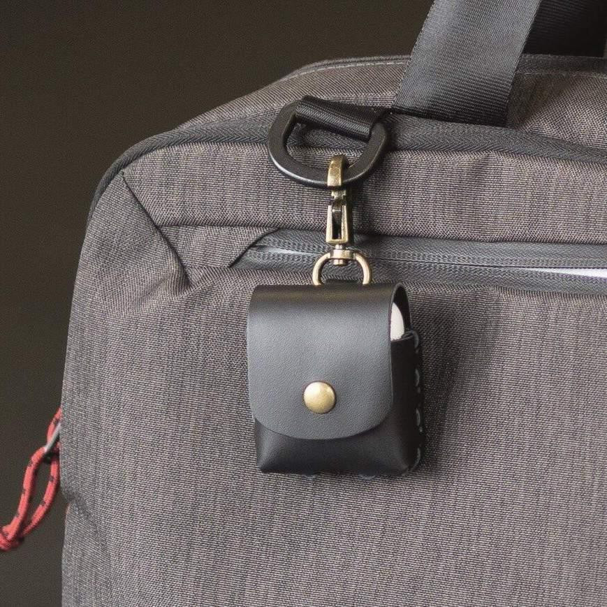 Чехол для наушников Troika Airpods натуральная кожа Черный Винница - изображение 4