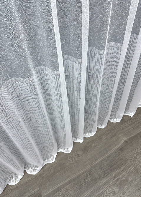 Тюль жаккард, цвет белый 1628т Киев - изображение 7