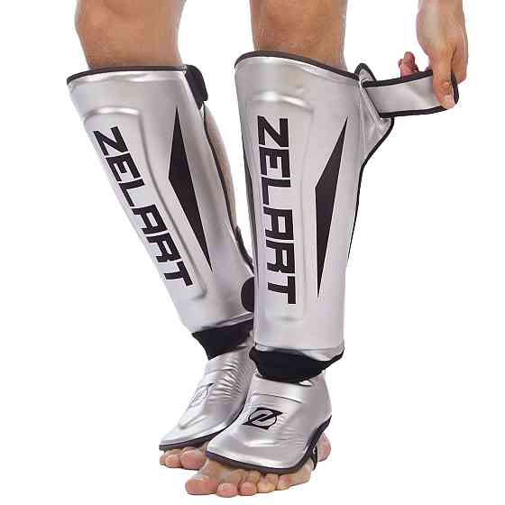 Защита голени и стопы для единоборств ZELART BO-1330 размер S-XL цвета в ассорт. Защита для боевых искусств Киев