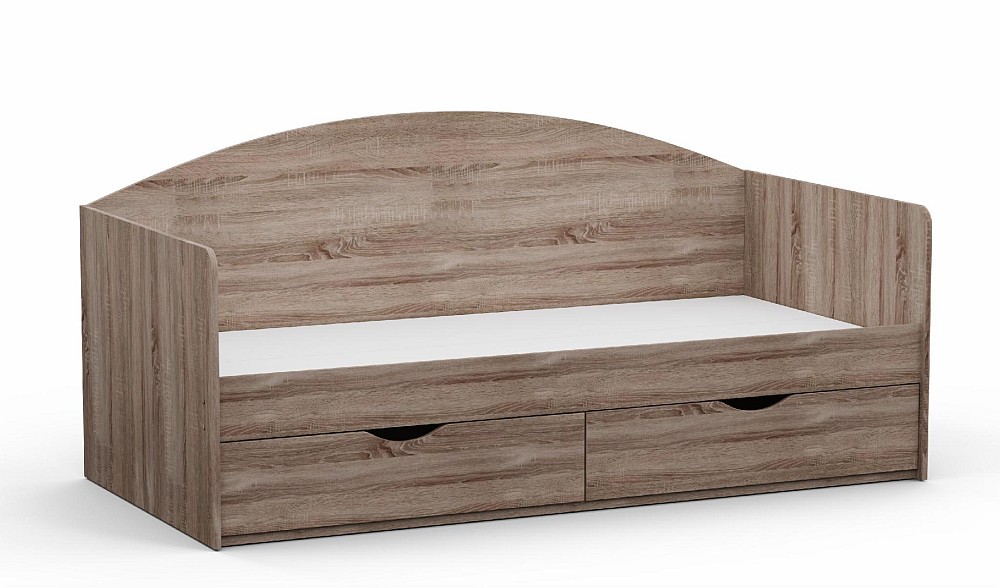 Кровать односпальная L-5, Дуб Сонома Трюфель, 1932х950х900 Львов - изображение 1