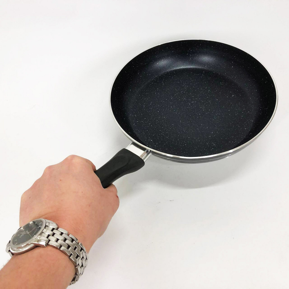 Сковорода з ручкою алюміній, Зручна сковорода для дому Зручна для щоденного використання HS-38 Львів - фото 10