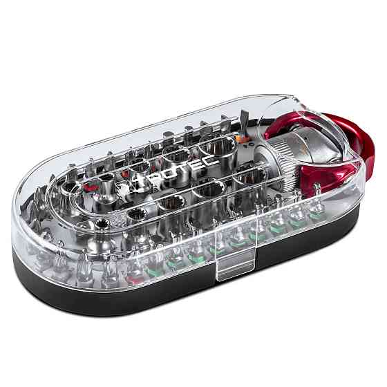 Отвертка с набором бит Trotec 40 pieces Bit and Socket Wrench Set (6200001005) Винница