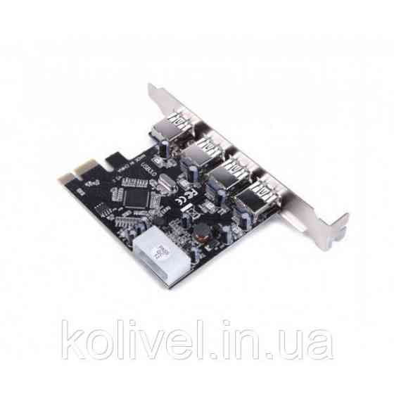 PCI-E Контролер USB3.0 (4ext. Molex) VIA, RTL (B00158) Киев