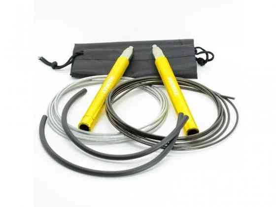 Скакалка швидкісна на підшипниках алюмінієва MadMax MFA-286 Speed jump rope Yellow Кам'янське