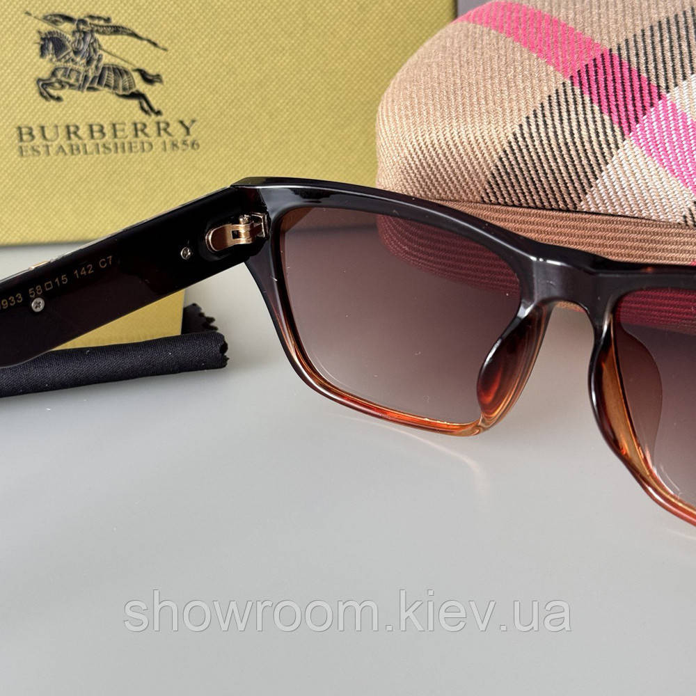 Женские брендовые солнцезащитные очки Brb (3399) коричневые Киев - изображение 4