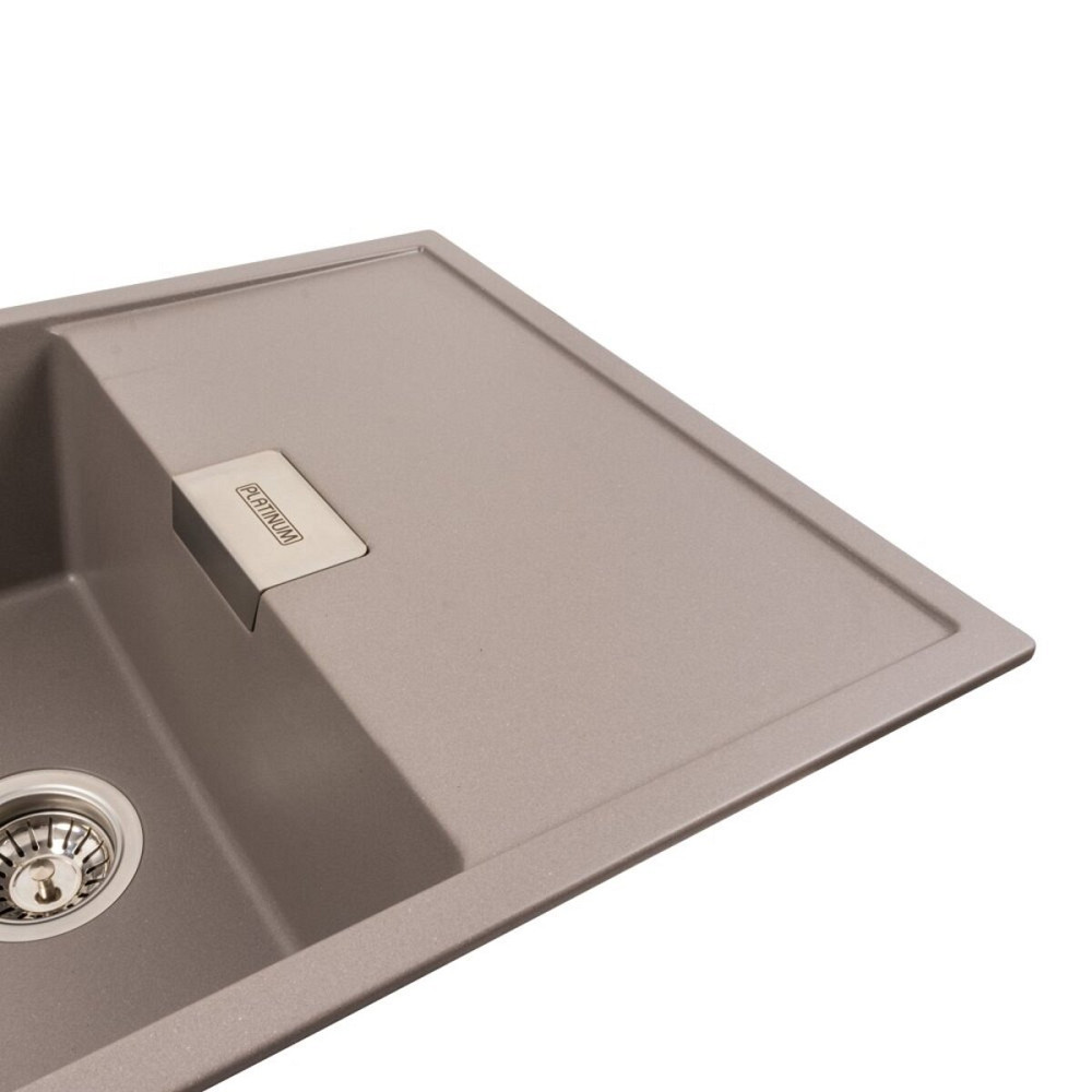 PLATINUM Гранітна мийка для кухні Platinum 8650 DIAMOND матова Дюна Київ - фото 3