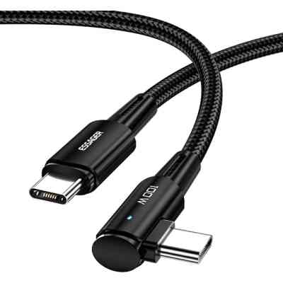 Дата кабель USB-C to USB-C 3.0m 100W 90° corner black Essager (EXCTT1-CGWTC01) Винница