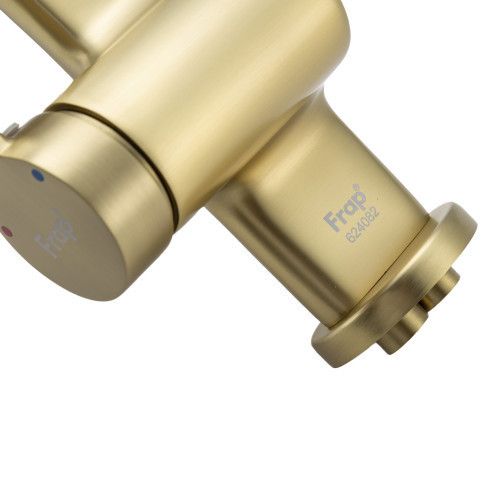 Змішувач для умивальника FRAP F1088-3 золотий сатин Київ - фото 6