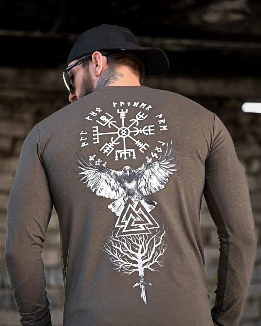 Мілітарі Лонгслів Руни хакі ПП7876 Одеса - фото 4