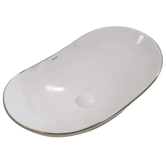 Раковина накладна MIXXUS PREMIUM WAVE-0105 EDGE GOLD 620х360х160mm   ( MP6557 ) 35856 Харків