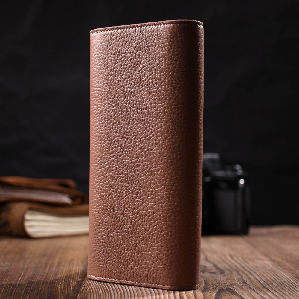 Отличный женский кошелек с монетницей на молнии из натуральной кожи Tony Bellucci 21967 Пудровый Киев - изображение 2