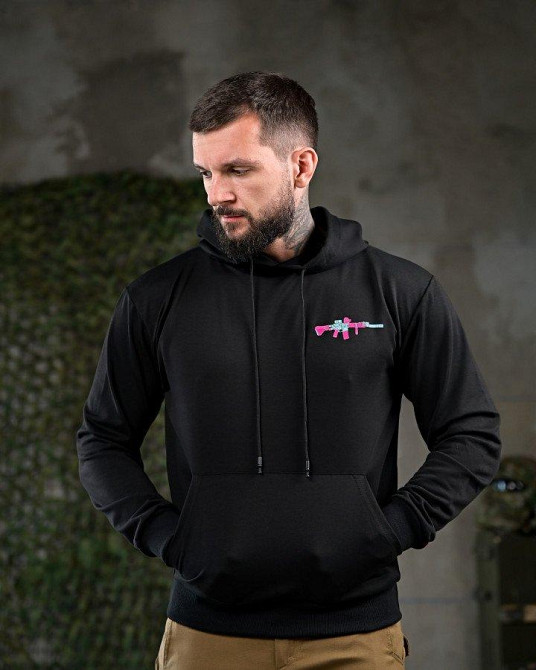 Милитари худи color black ПП7876 Одеса - фото 2