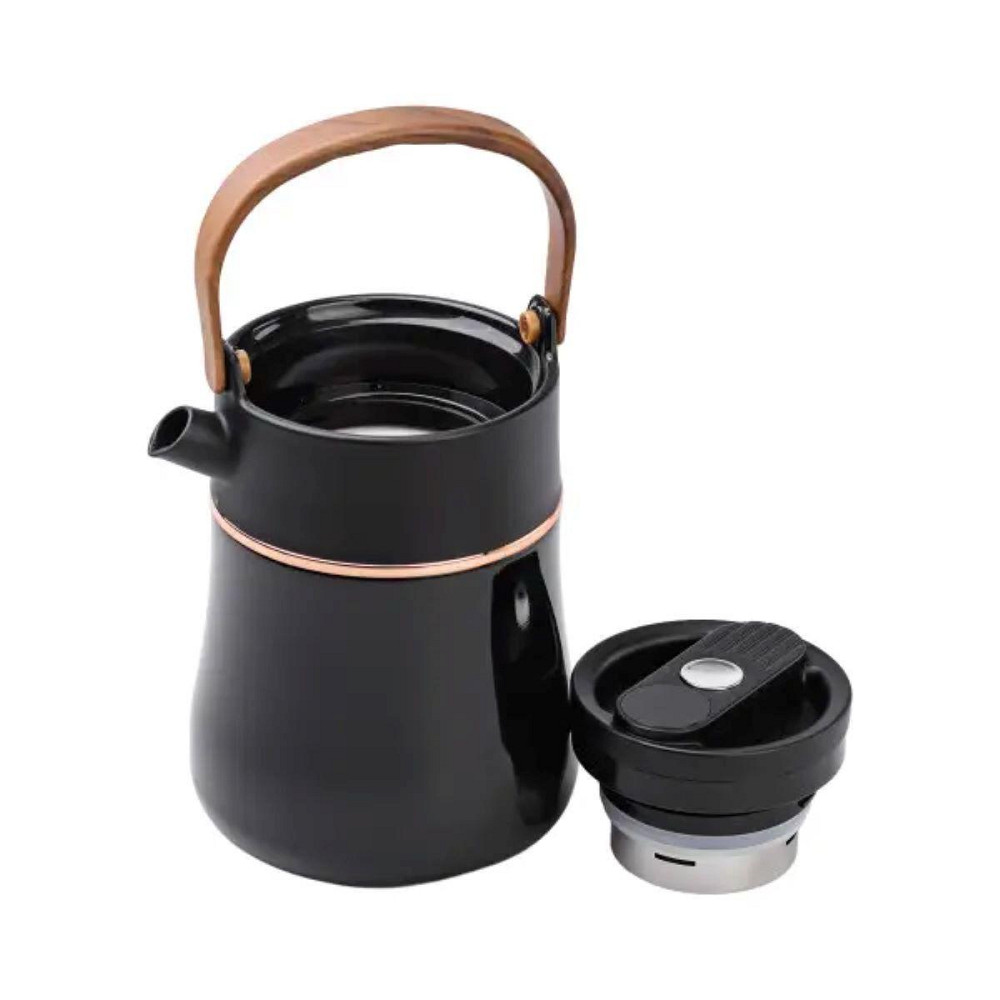 Чайник-термос с термометром 700 мл черный Киев - изображение 3