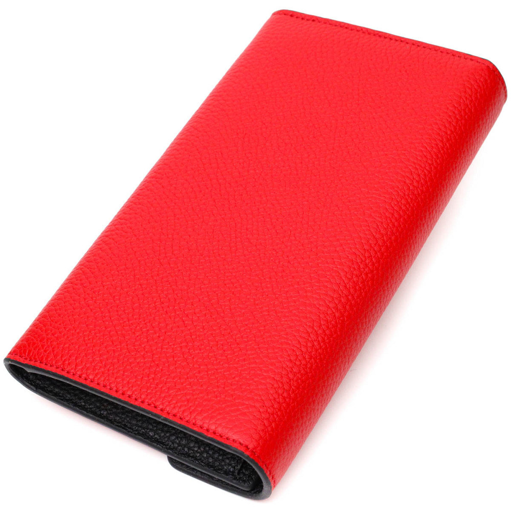 Комбіноване жіноче велике портмоне з натуральної шкіри Червоний (Tony Bellucci) Київ - фото 6