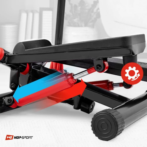 Степпер HS-045S Red для домашніх тренувань фітнесу, кардіо та схуднення, компактний тренажер для ніг і сідниць Київ - фото 8