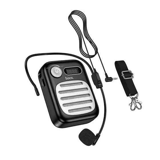 Портативная колонка с гарнитурой HOCO L23 Lemony speaker with wired microphone, 5W, Black Одесса