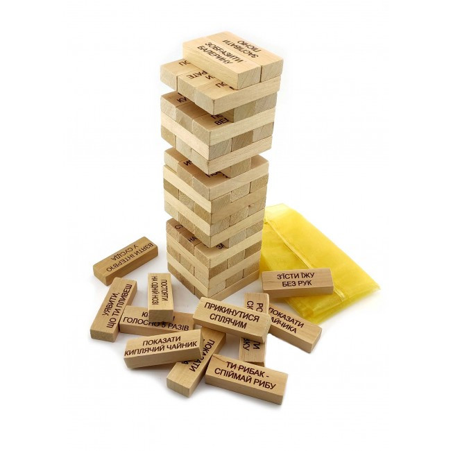 Гра вежа Дженга з фантами Київ - фото 1