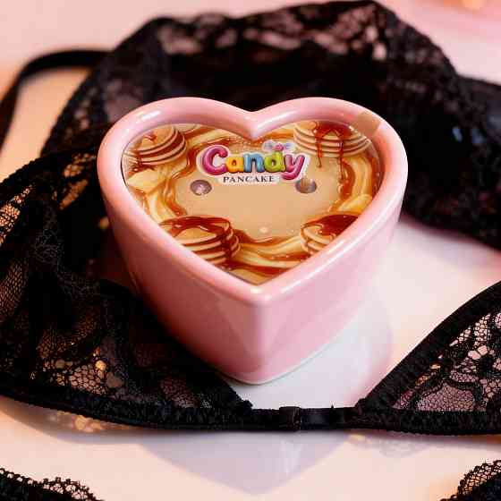 Масажна свічка з ароматом панкейка Candy Pancake у формі серця, 70 мл Sex Aura Київ