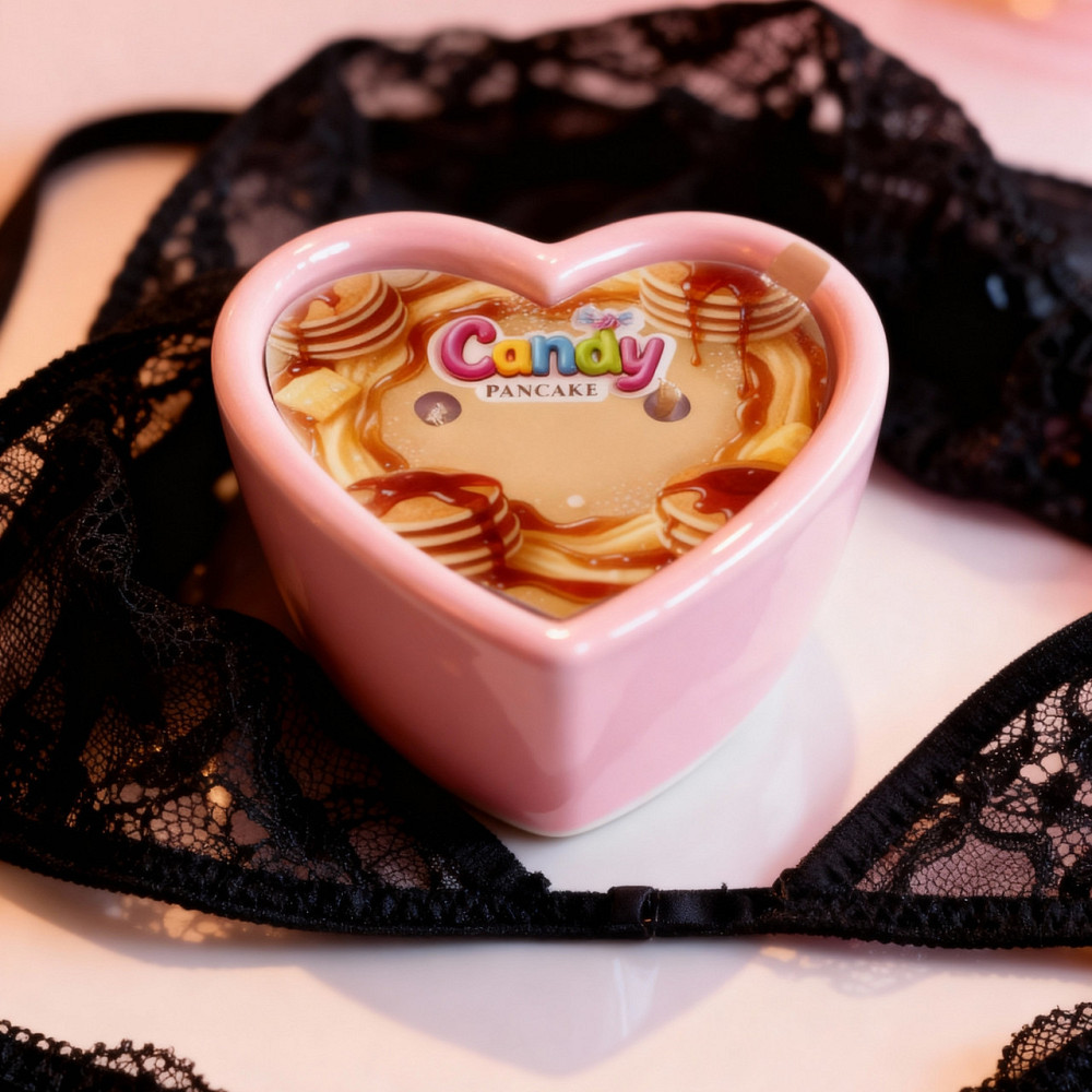 Масажна свічка з ароматом панкейка Candy Pancake у формі серця, 70 мл Sex Aura Київ - фото 2