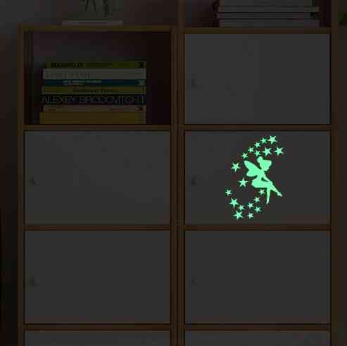 Фосфорная наклейка Фея и звездочки 10 на 10 см салатовый Киев