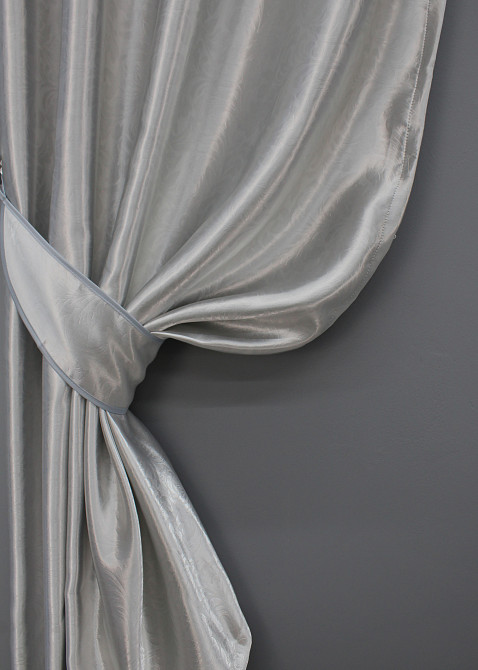 Комплект готовых штор VR-Textil Блэкаут № 172ш Серый с синим 100х250 см 2шт (31-665) Киев - изображение 4