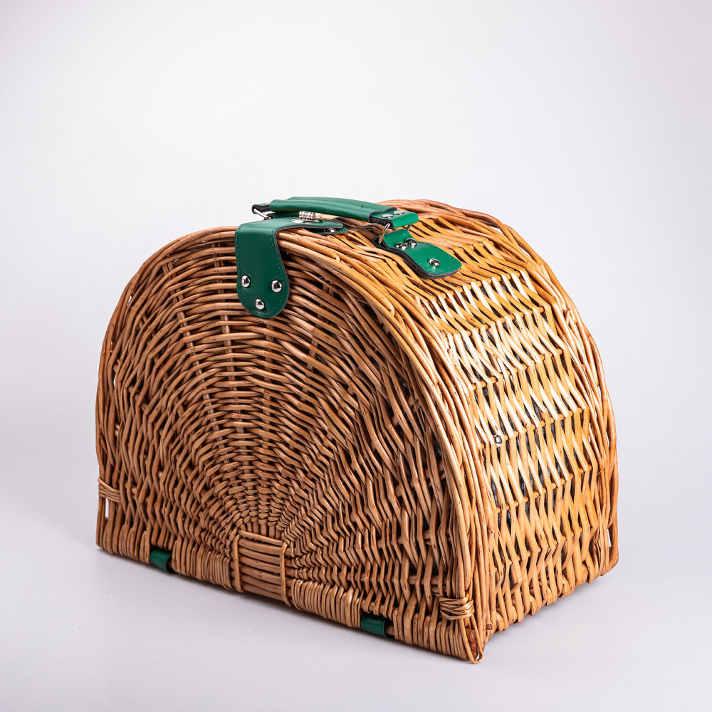 Корзина плетеная для пикника с посудой на 4 персоны 41х31х22 см набор посуды туристический для кемпинга HP-ZQ-2 Киев - изображение 9