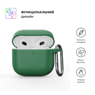Чехол для наушников Armorstandart Hang Case для Apple AirPods 4 Needle Green (ARM81289) Винница - изображение 2