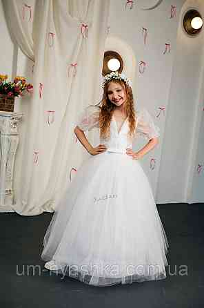 Белое нарядное платье на 10-12 лет 134-152 Кривой Рог
