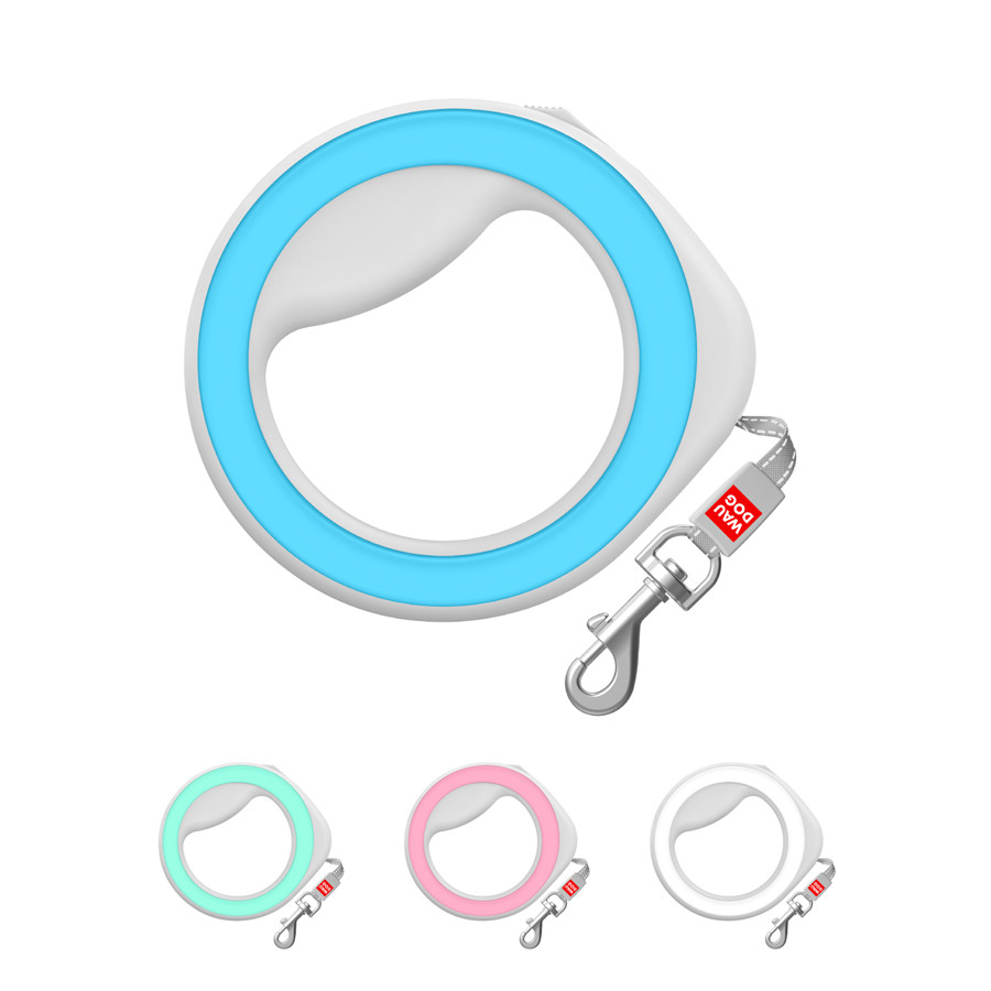 Повідець-рулетка для собак WAUDOG R-leash, кругла, XS-M, до 40 кг, 2,9 м, світловідбиваюча стрі Коломия - фото 1