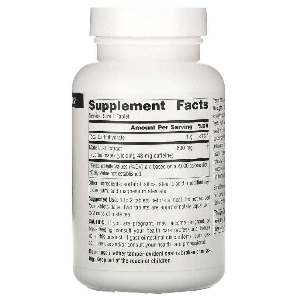 Мате (Падуб парагвайский) Source Naturals Yerba Mate 600 мг 90 таб Киев - изображение 2