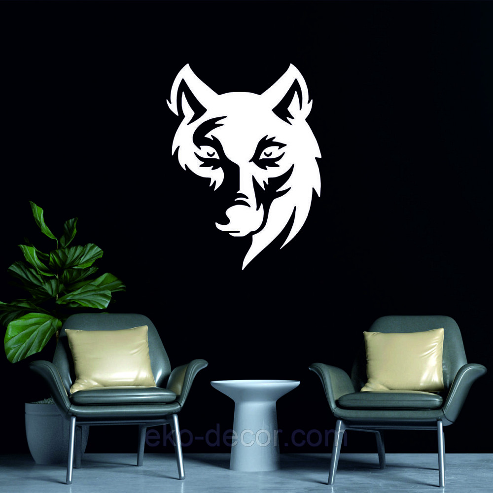 Декоративне настінне Панно «Вовк», Декор на стіну 110*83 см, Білий Київ - фото 3