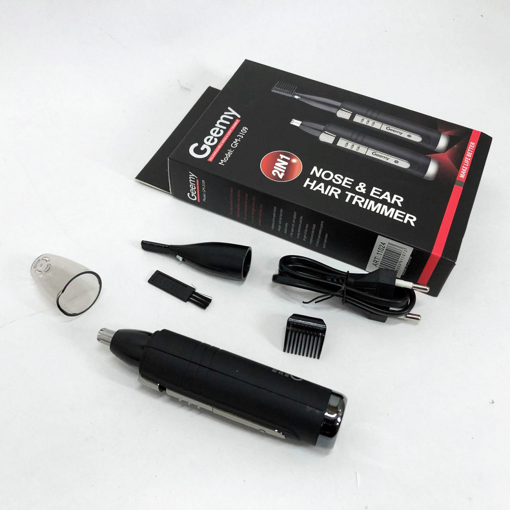Тример для носа і окантовки GEMEI GM-3109 2в1, Тример для носа і брів, вух стрижки TK-96 Львів - фото 2
