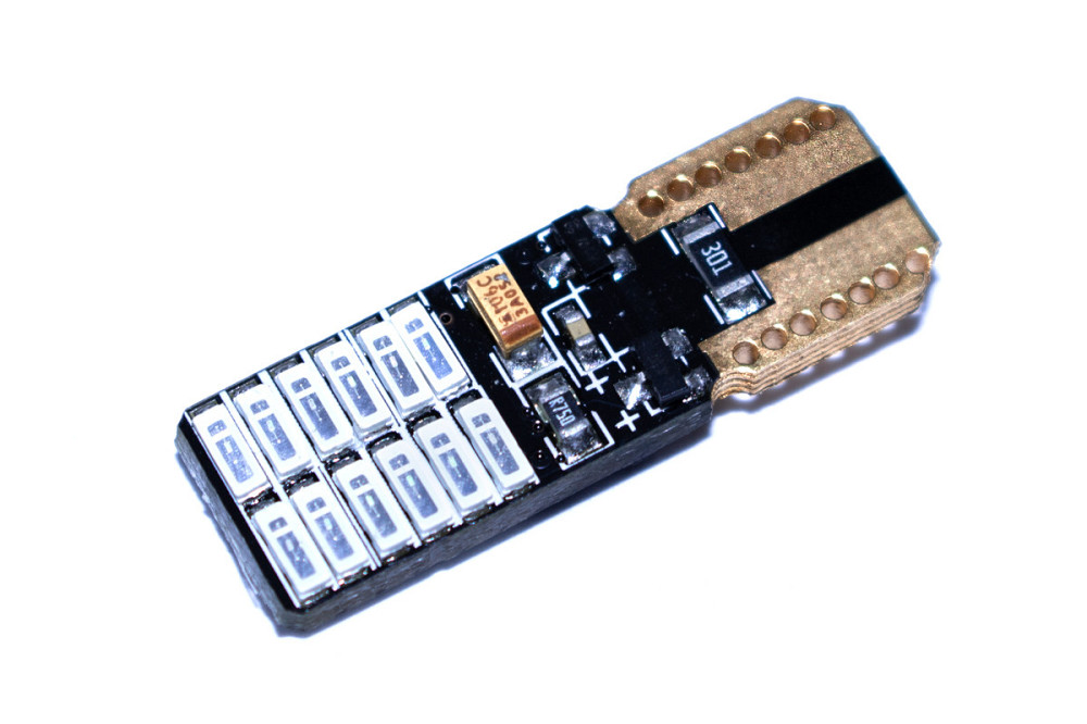 Світлодіодна лампа AllLight T10 24 діоди 4014 W2,1x9,5d 12 V BLUE + обманка та драйвер Харків - фото 2