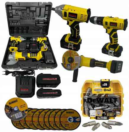 SR-028 Набір Акумуляторний 3в1: Дриль-Шуруповерт, Ударний Гайковерт, Болгарка 24,4V + 2 Акумулятори Одеса