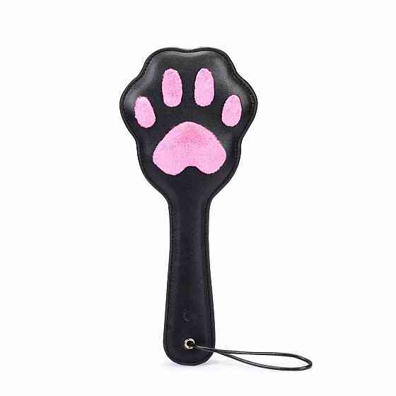 Паддл в виде кошачьей лапки Liebe Seele Round Paddle Black/Pink Sex Aura Киев