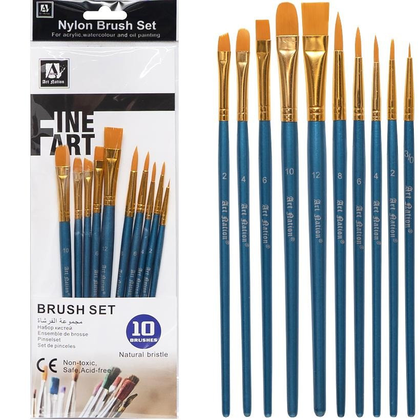 Набір пензликів для малювання BR5810, 10 шт Вінниця - фото 1