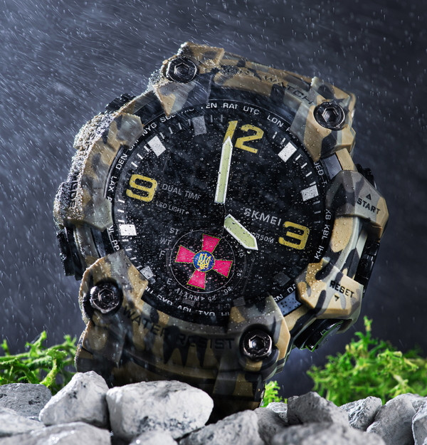 Часы мужские водостойкие тактические Skmei Brave ЗСУ Камуфляж Винница - изображение 10