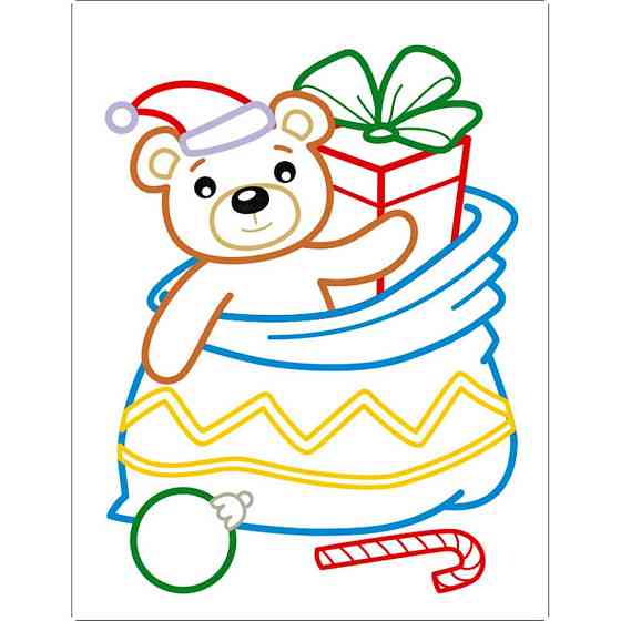 Дитяча книжка-розмальовка "Солодкі свята" 18713 з кольоровим контуром Вінниця