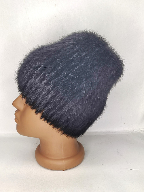 Шапка женская меховая Виктория з нутрии Черный Харьков - изображение 1