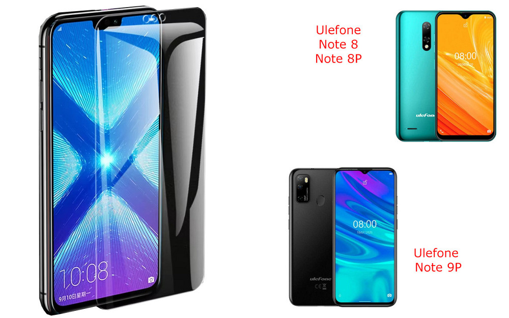 Защитное стекло NeoGlass для Ulefone Note 8, Note 8P, Note 9P – ультрапрозрачное и устойчивое Киев - изображение 2